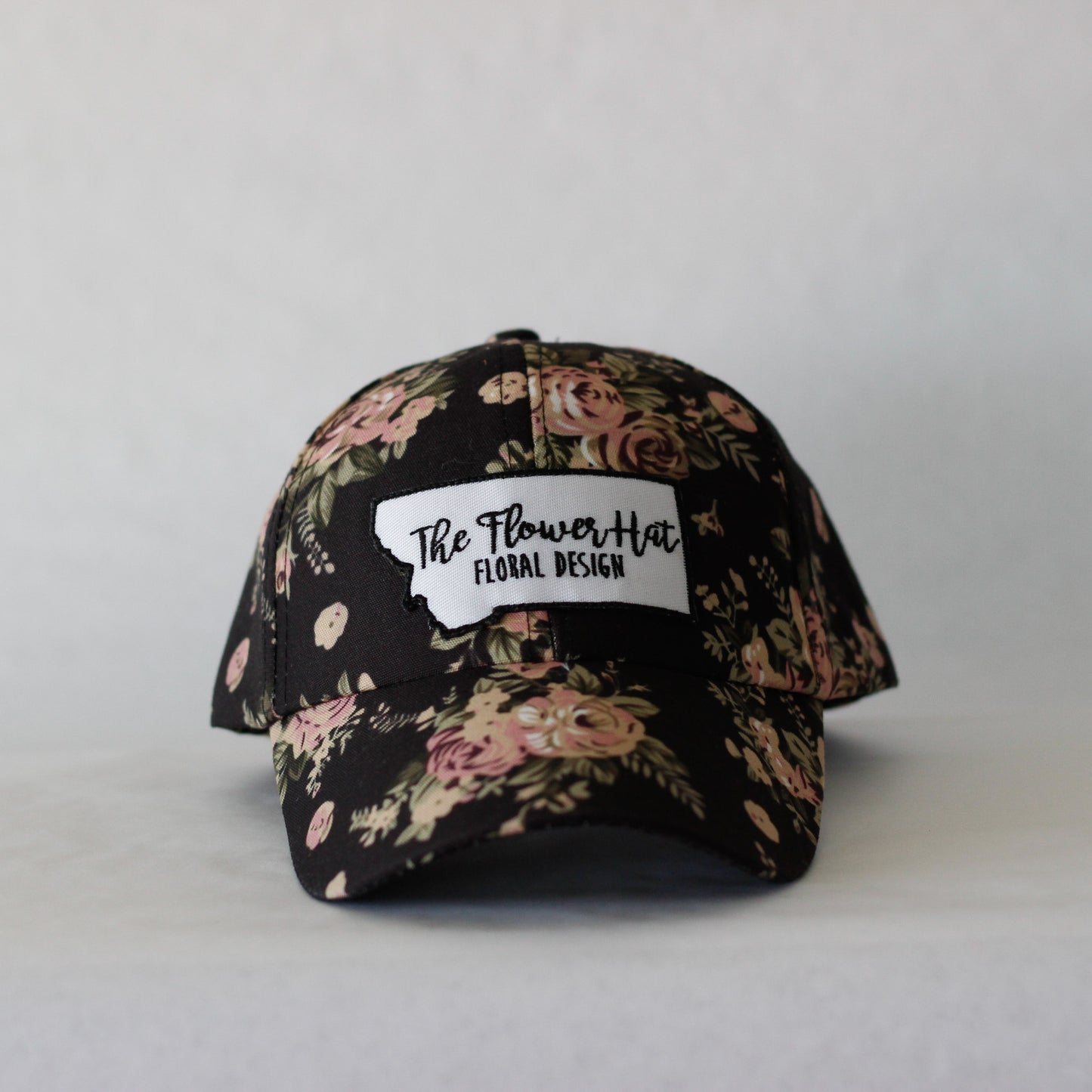 Flower Hat Black & Pink