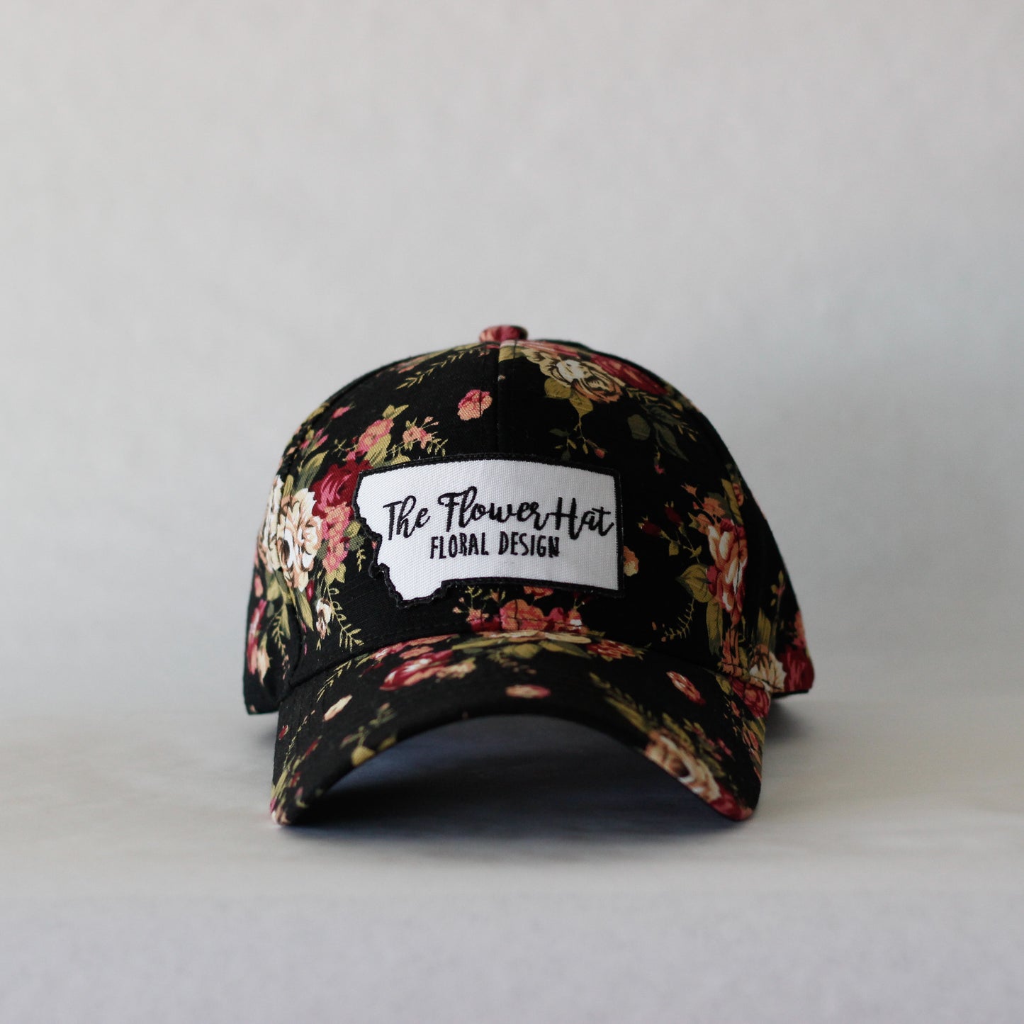 Flower Hat Black & Red