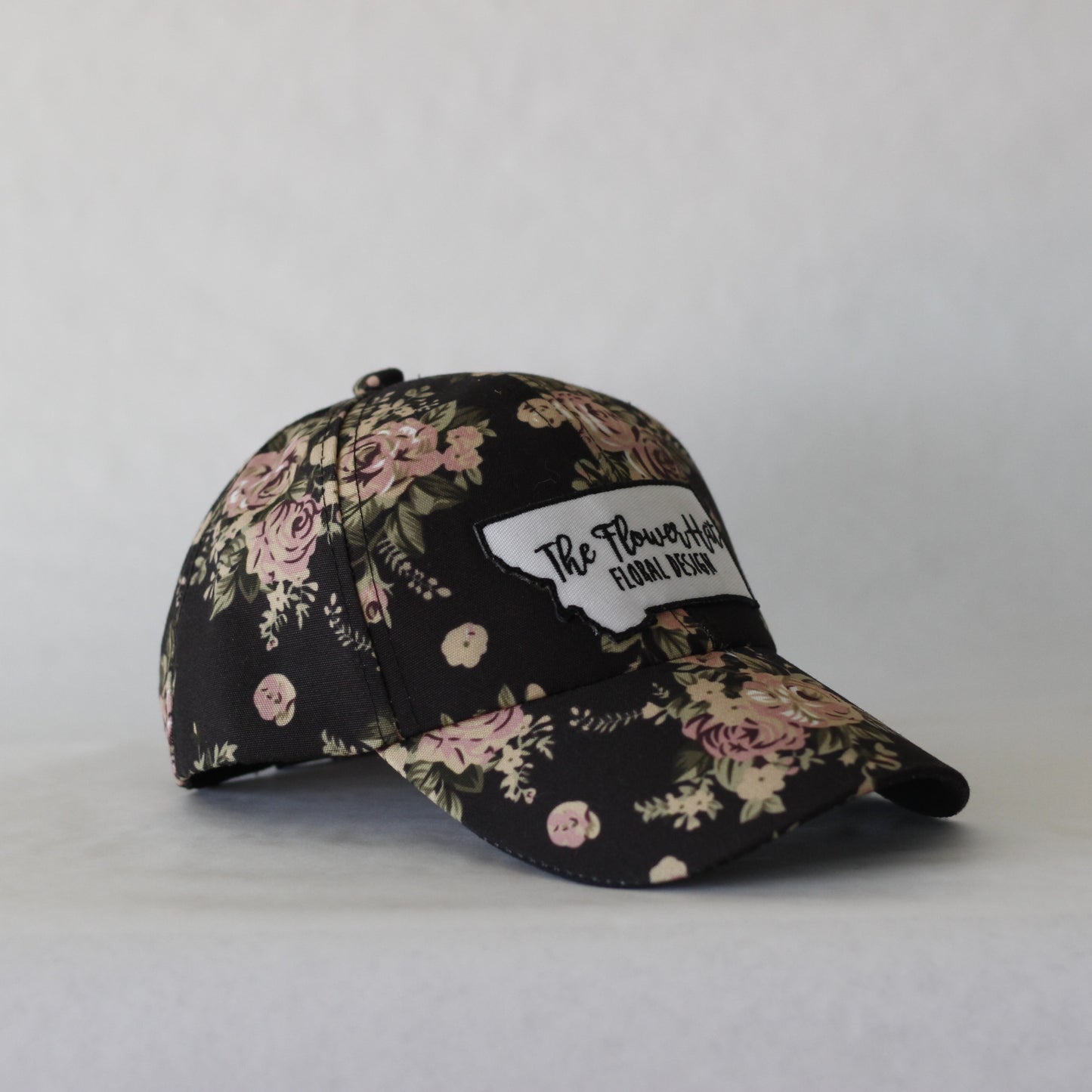 Flower Hat Black & Pink