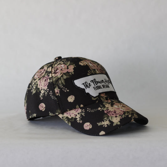 Flower Hat Black & Pink