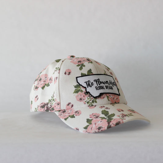 Flower Hat White & Pink